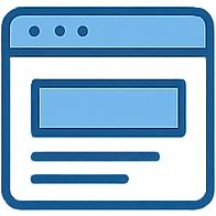 Иконка: веб-сайт на экране ноутбука